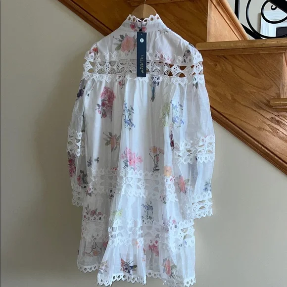 Lai Meng Five Cats Floral Lace Long Sleeve Dress Size Small New With Tag - Picture 14 of 16